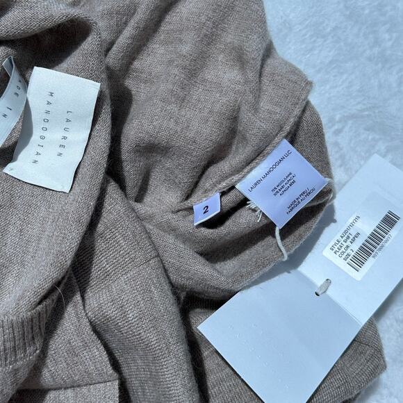 Lauren Manoogian Pleat Shift Dress Aspen Sz 2 Medium NWT Alpaca Wool $625 Taupe - Picture 13 of 16
